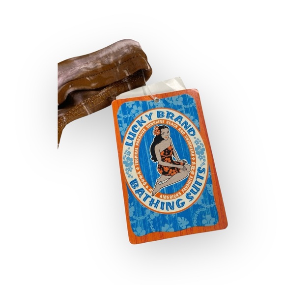 new Vintage 90’s: Lucky Brand ✌︎︎ Tie Dye Bikini Bottoms ✌︎︎ Floral Print Pink - Picture 5 of 16